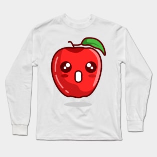 wow apple react Long Sleeve T-Shirt